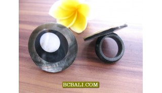 balinese seashells finger rings ethnic designs